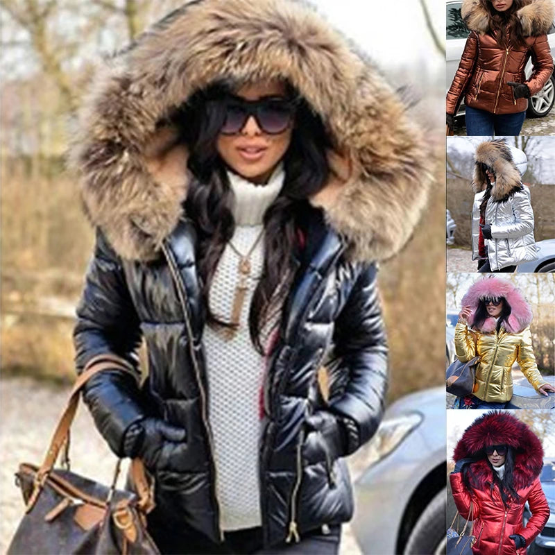 Women's Winter Warm Quilting Thickened Snow Coat Short