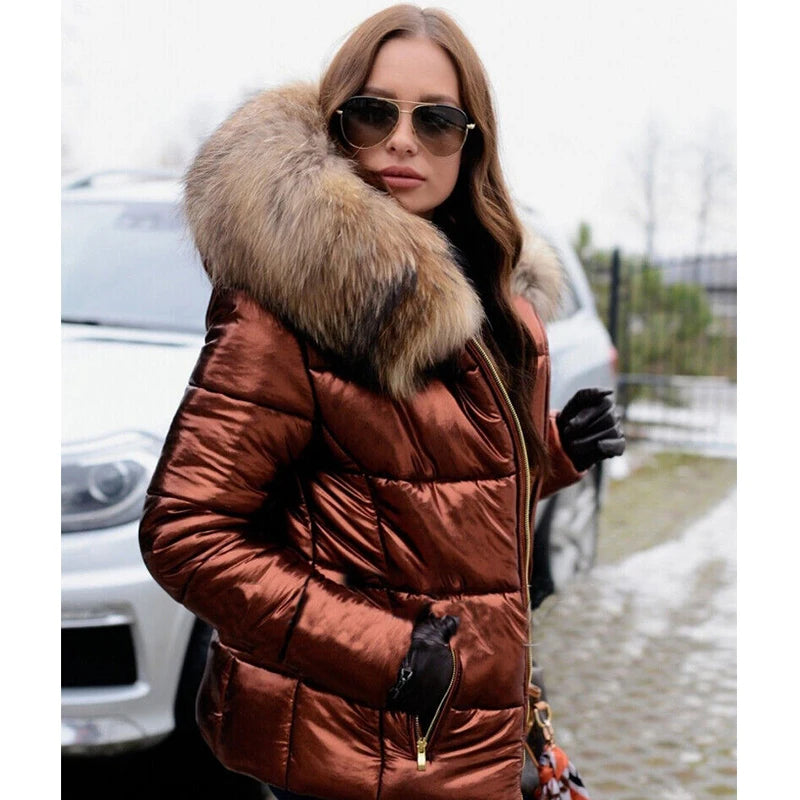 Women's Winter Warm Quilting Thickened Snow Coat Short