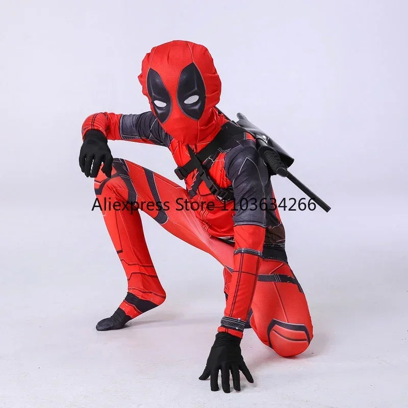 Adult Deadpool Costume Men Women Kids