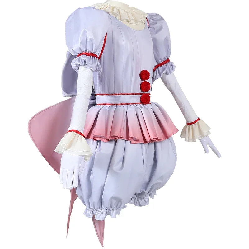 Cos Castle Halloween Clown Cosplay Costume Men Women Horror Pennywise Halloween  Clown Dress Up Dress Lolita Cosplay Costume