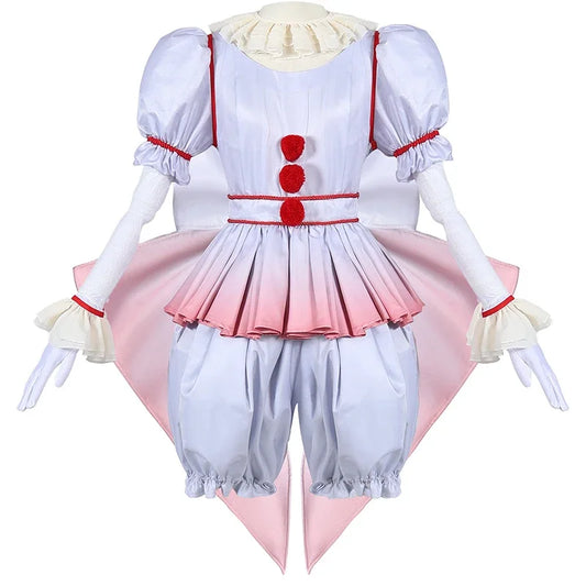 Cos Castle Halloween Clown Cosplay Costume Men Women Horror Pennywise Halloween  Clown Dress Up Dress Lolita Cosplay Costume