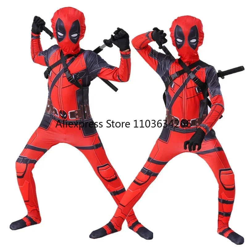 Adult Deadpool Costume Men Women Kids