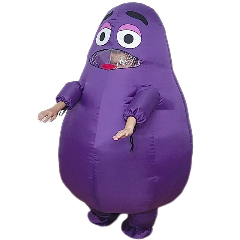 Grimace Mascot Costume for Kids Adult Boy Girl Men Women Grimaces Birthday Gameboy Halloween Cosplay Inflatable Suit Shake Child