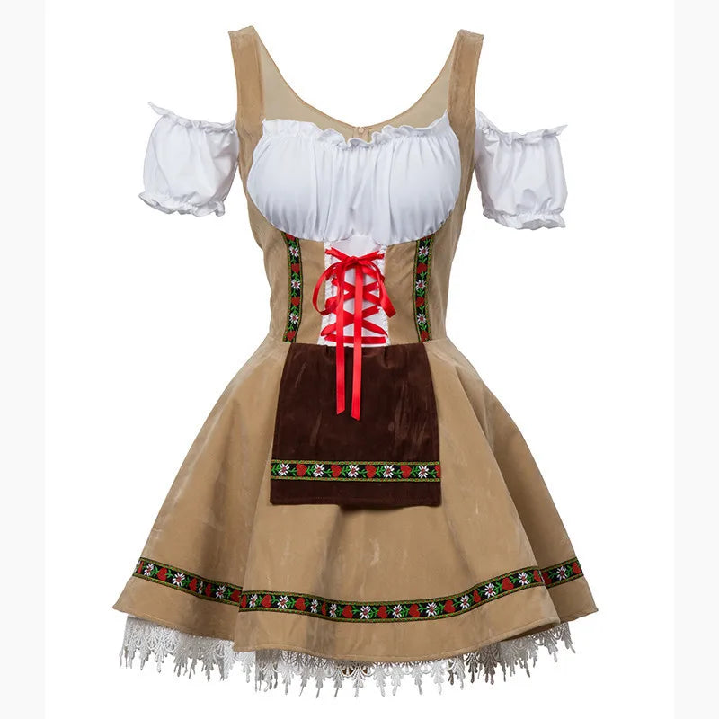 Couples Oktoberfest Costume Parade Tavern Bartender Waitress Outfit Cosplay Halloween Carnival Fancy Party Dress